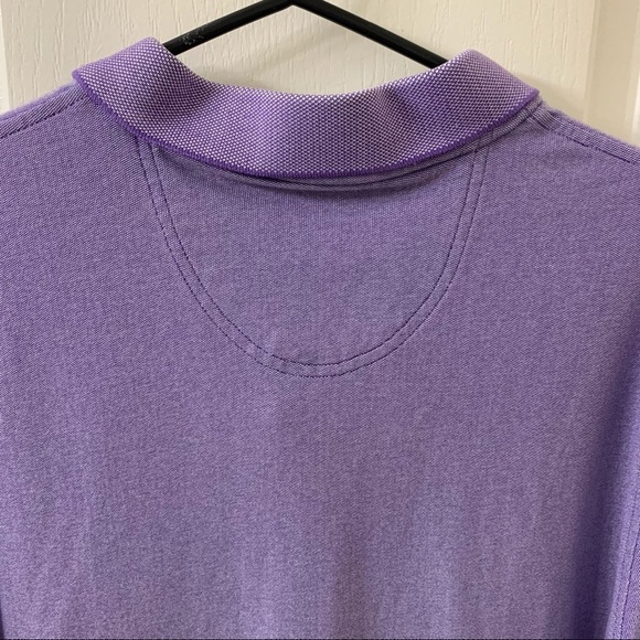 IZOD Purple Cotton Knit Performance Golf Shirt Men’s Large - Picture 6 of 13